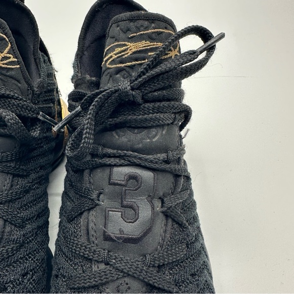NIKE LEBRON XVI 16 "I'M KING" BLACK METALLIC GOLD 2018 BQ5969-007 Men’s Size 7.5 - Picture 5 of 12